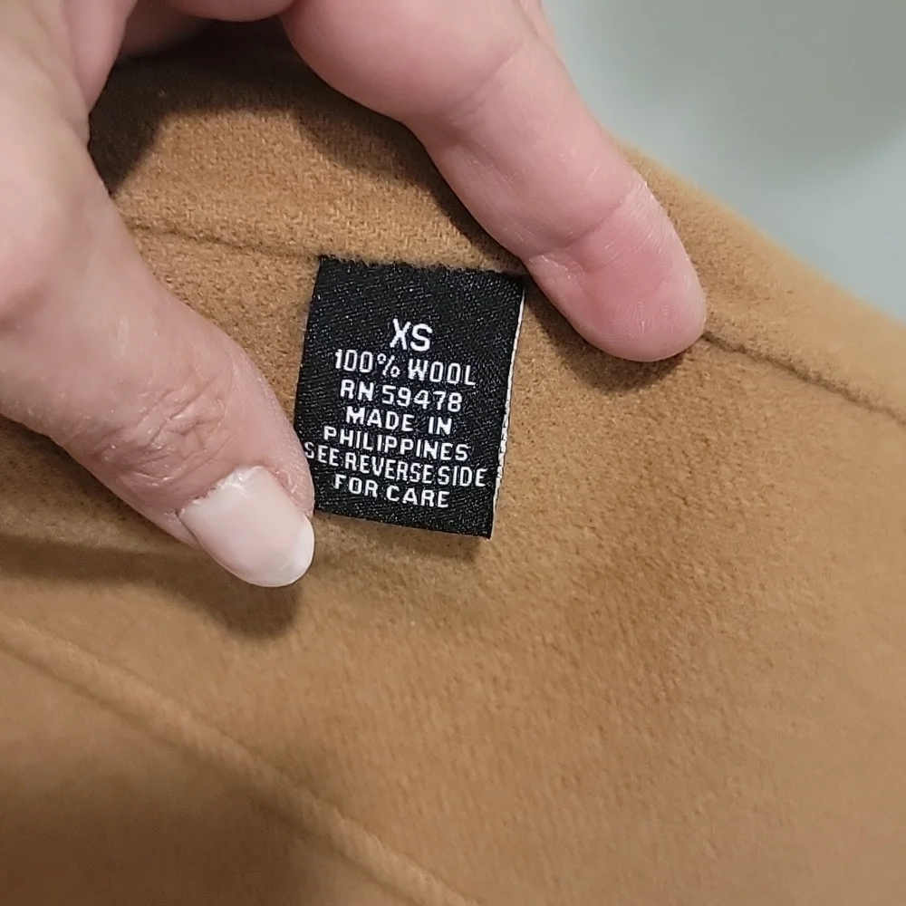 Carol Little szXS Double Breasted Wool Camel Plaid Jacket. BinG - Picture 7 of 9